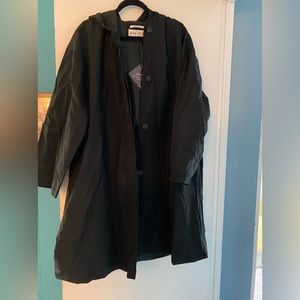 Black trench coat plus size